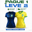 Kit Feminino Camisa Seleção Brasileira 2026 - Premium
